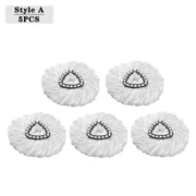 Essentialshouses Cleaning White-5PCS Universal Spin Mop Refill Heads – Compatible with Vileda & More (1/3/5/10 Pack)