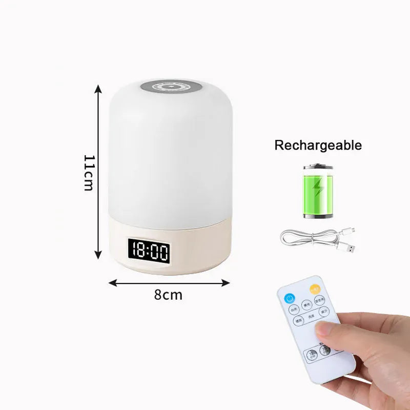 Essentialshouses Clock remote control / China Mainland Led Night Lights Bedside Dimmable Charging Desktop Night Lamps Bedroom Bedside Lighting Decoration Touch Led Reading Table Lamp