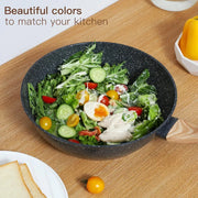 Essentialshouses CN US Shipping Ceramic Cookware Sets Non Stick 15 PCS Pots and Pans Set Kitchenware