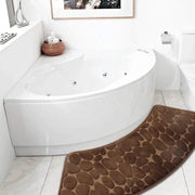 Essentialshouses coffee-1xSector mat 🛁 Cobblestone Embossed Memory Foam Bath Mat – Soft, Supportive, and Safe
