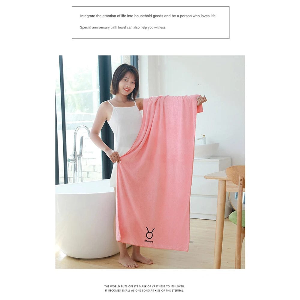 Essentialshouses 🛁 Constellation Coral Fleece Bath Towel Set – Softness Meets Celestial Elegance