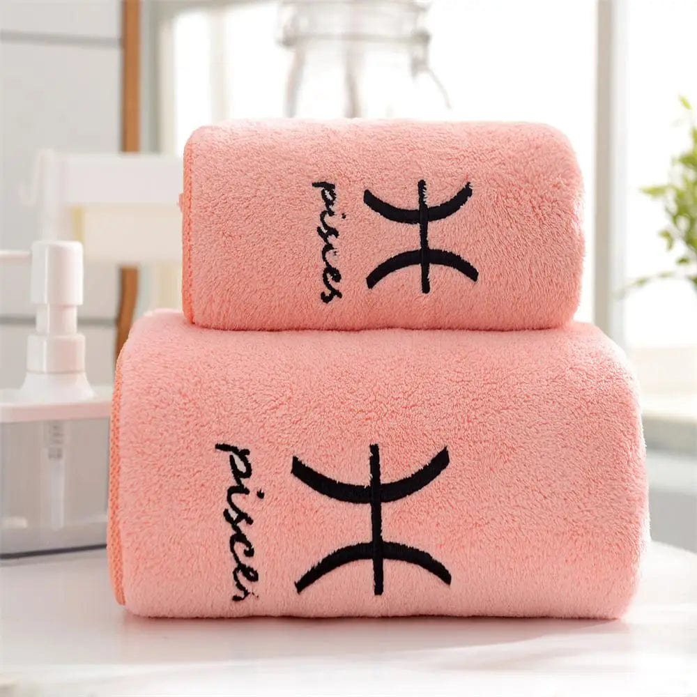 Essentialshouses 🛁 Constellation Coral Fleece Bath Towel Set – Softness Meets Celestial Elegance