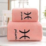 Essentialshouses 🛁 Constellation Coral Fleece Bath Towel Set – Softness Meets Celestial Elegance