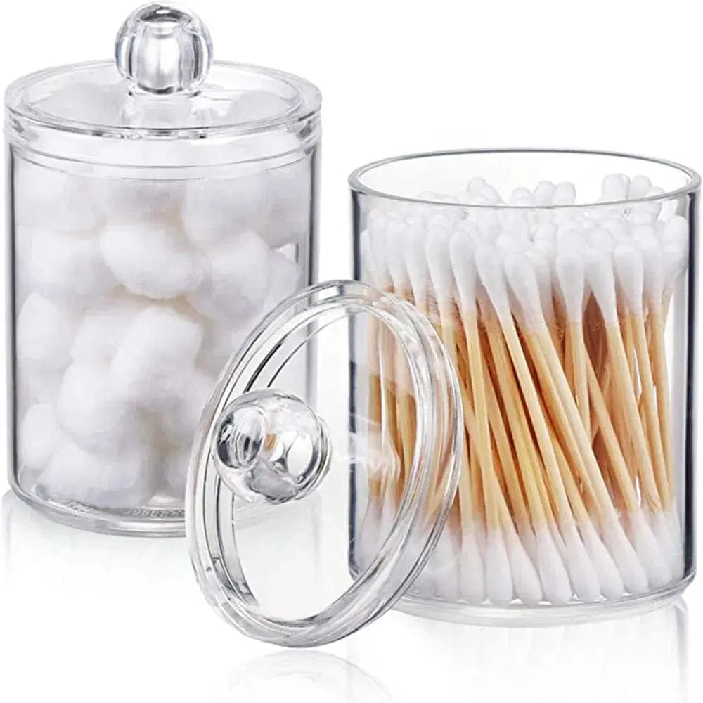 Essentialshouses 🧺 Cotton Swab Storage Box with Bamboo Lid – Elegant & Eco-Friendly Organization