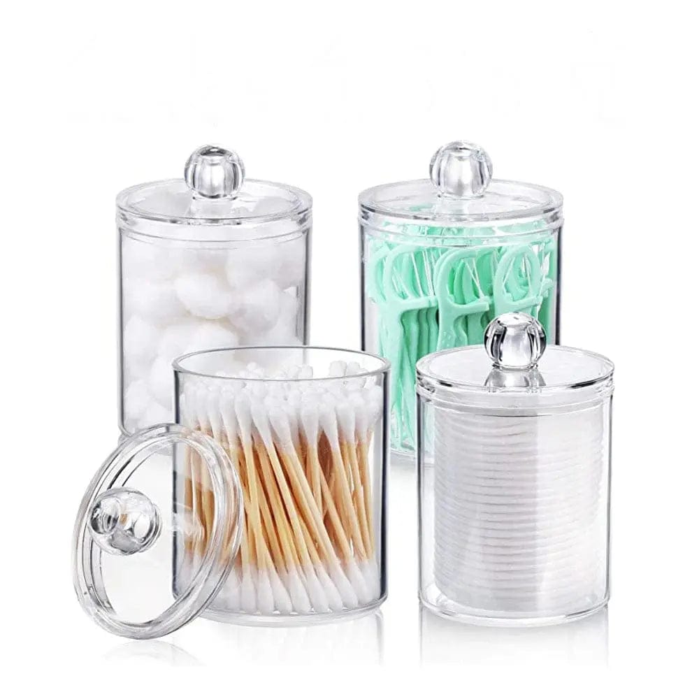 Essentialshouses 🧺 Cotton Swab Storage Box with Bamboo Lid – Elegant & Eco-Friendly Organization