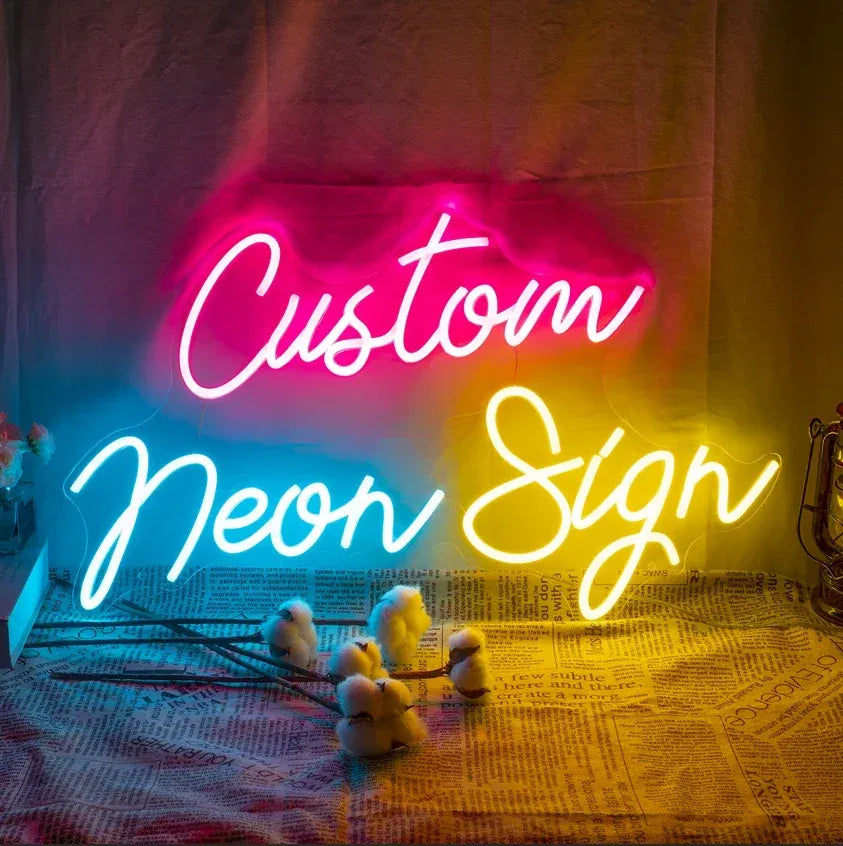 Essentialshouses Custom Neon Sign Led Name Light for Kids Name Custom Signs Teenage Gift Led Neon Sign for Wall Decor Bedroom Decor Personalized