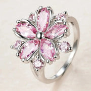 Essentialshouses Cute Female Pink Crystal Stone Ring