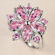 Essentialshouses Cute Female Pink Crystal Stone Ring