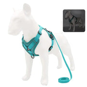 Essentialshouses Cyan / XL 7.5-10 kg Dog Adjustable Harness Leash Set