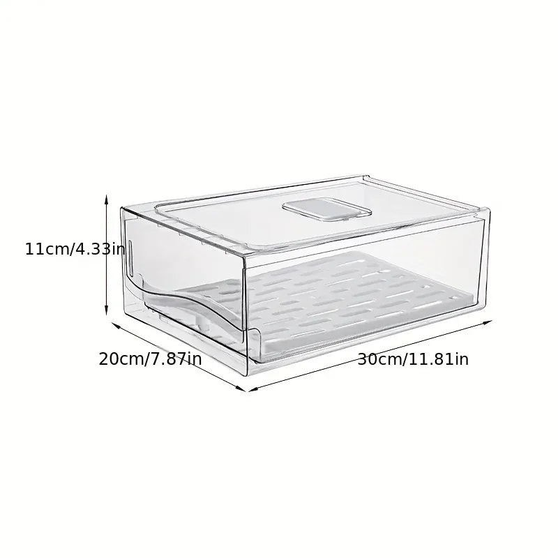 Essentialshouses dahao 1pcKitchen refrigerator storage box drawer type fresh-keeping box eggs and meat food frozen finishing storage box