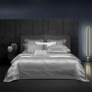 Essentialshouses Dark Golden Satin Duvet Cover Set