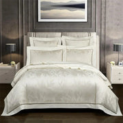 Essentialshouses Dark Golden Satin Duvet Cover Set