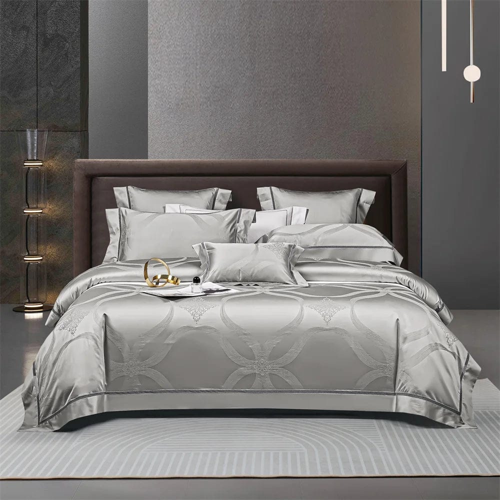Essentialshouses Dark Golden Satin Duvet Cover Set