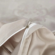 Essentialshouses Dark Golden Satin Duvet Cover Set