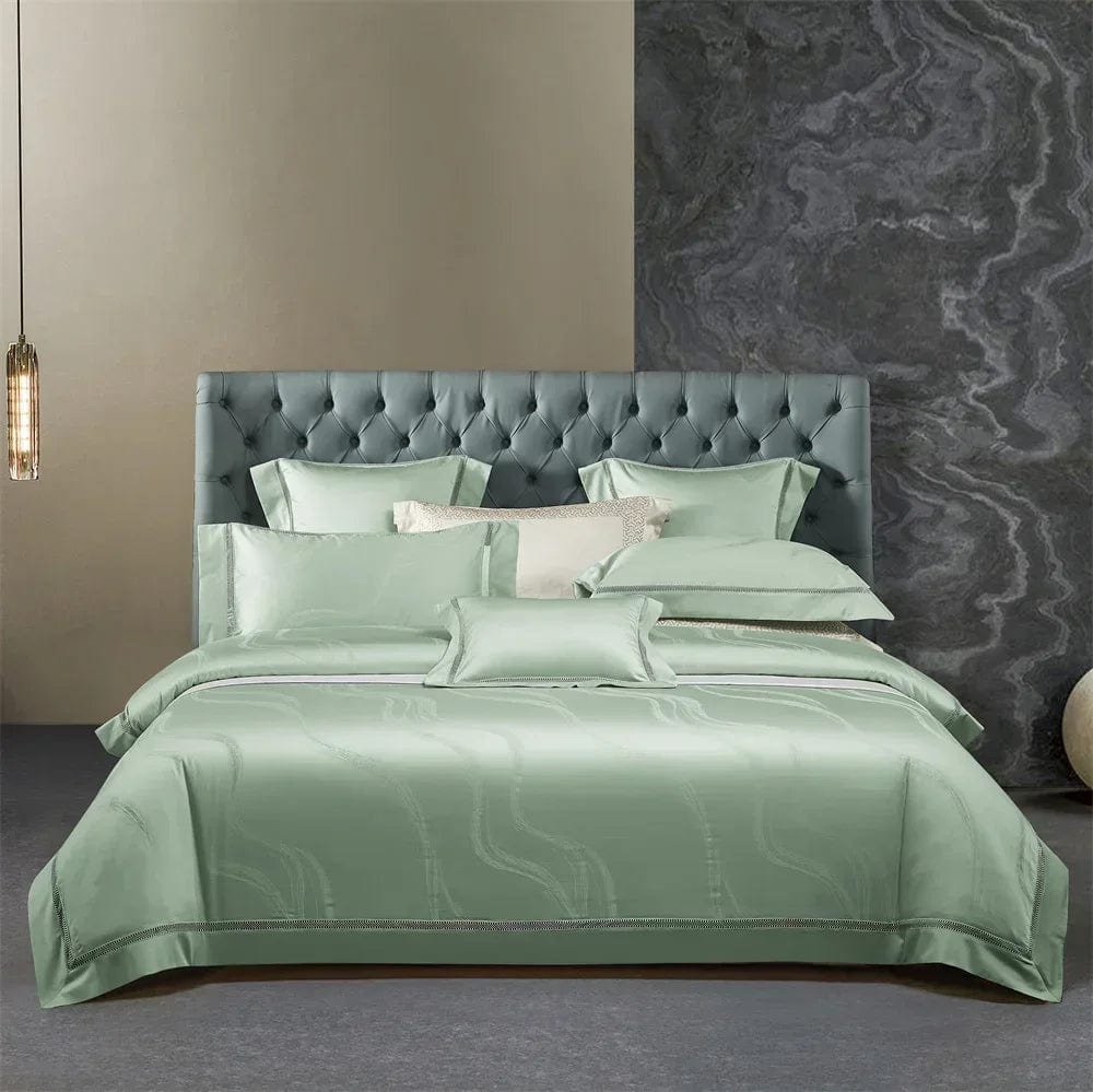 Essentialshouses Dark Golden Satin Duvet Cover Set