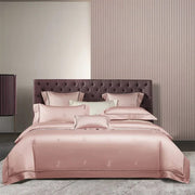 Essentialshouses Dark Golden Satin Duvet Cover Set