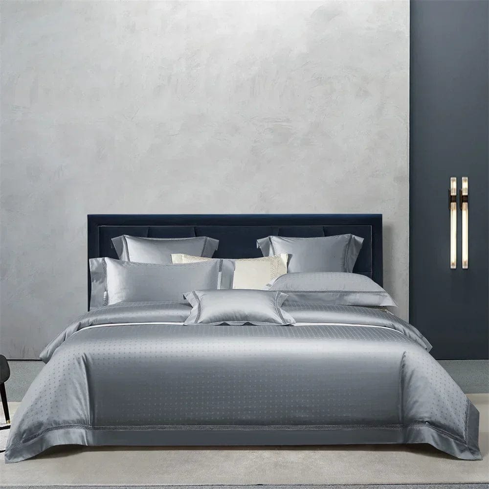 Essentialshouses Dark Golden Satin Duvet Cover Set