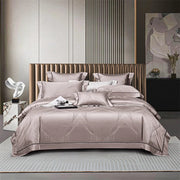 Essentialshouses Dark Golden Satin Duvet Cover Set