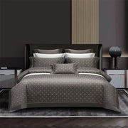 Essentialshouses Dark Golden Satin Duvet Cover Set