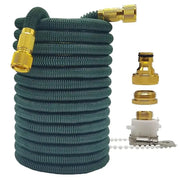 Essentialshouses Dark green hose / 100ft Double Metal Connector Pvc Reel Pipe
