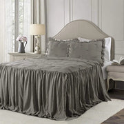 Essentialshouses Deep Grey / 150x200cm Bedding Lotus Leaf Lace Bed Skirt