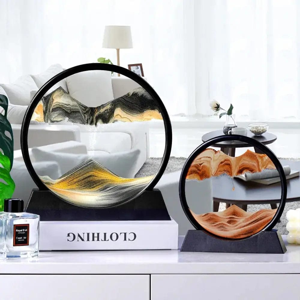 Essentialshouses 🌊Deep Sea Sand Art Frame – 7–12″ Kinetic Hourglass