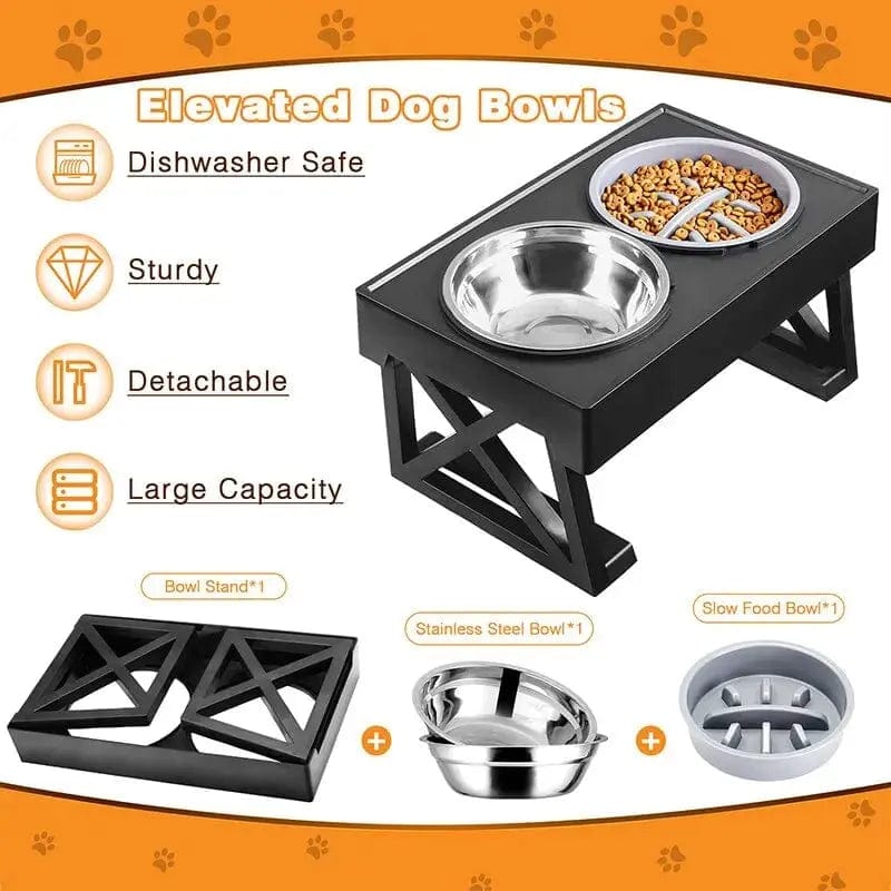 Essentialshouses Dog Double Elevated Stand Bowl