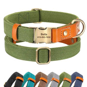 Essentialshouses Dog Leather Customized ID Collar