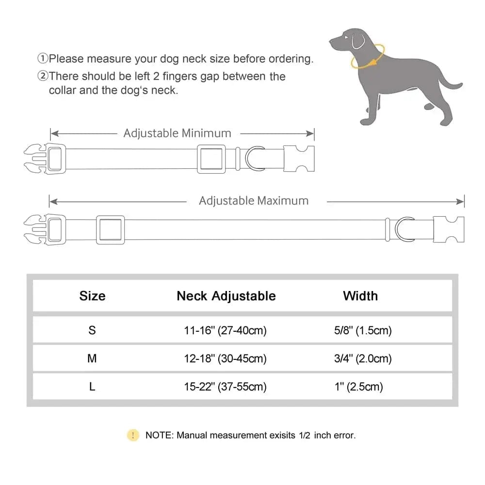 Essentialshouses Dog Leather Customized ID Collar