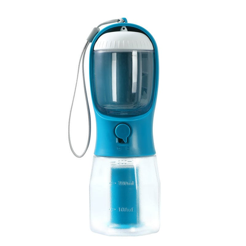 Essentialshouses Dog Water cup with waste bag 300ml Garbage Bag / Indigo Dog Water Cup Drinking Food Garbage Bag Three-in-one Portable Small Multi-functional Pet Cups Pets Supplies