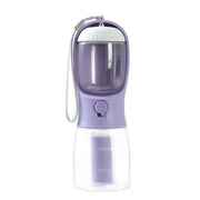 Essentialshouses Dog Water cup with waste bag 300ml Garbage Bag / Wisteria Purple Dog Water Cup Drinking Food Garbage Bag Three-in-one Portable Small Multi-functional Pet Cups Pets Supplies