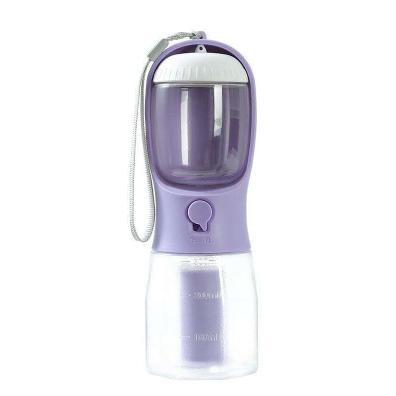 Essentialshouses Dog Water cup with waste bag 300ml Garbage Bag / Wisteria Purple Dog Water Cup Drinking Food Garbage Bag Three-in-one Portable Small Multi-functional Pet Cups Pets Supplies