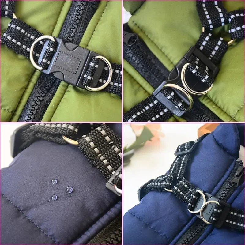 Essentialshouses Dog Waterproof Warm Harness Jacket