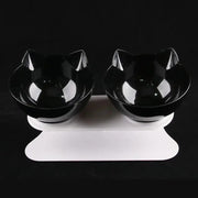 Essentialshouses Double Black Cat Non-Slip Double Food Bowl