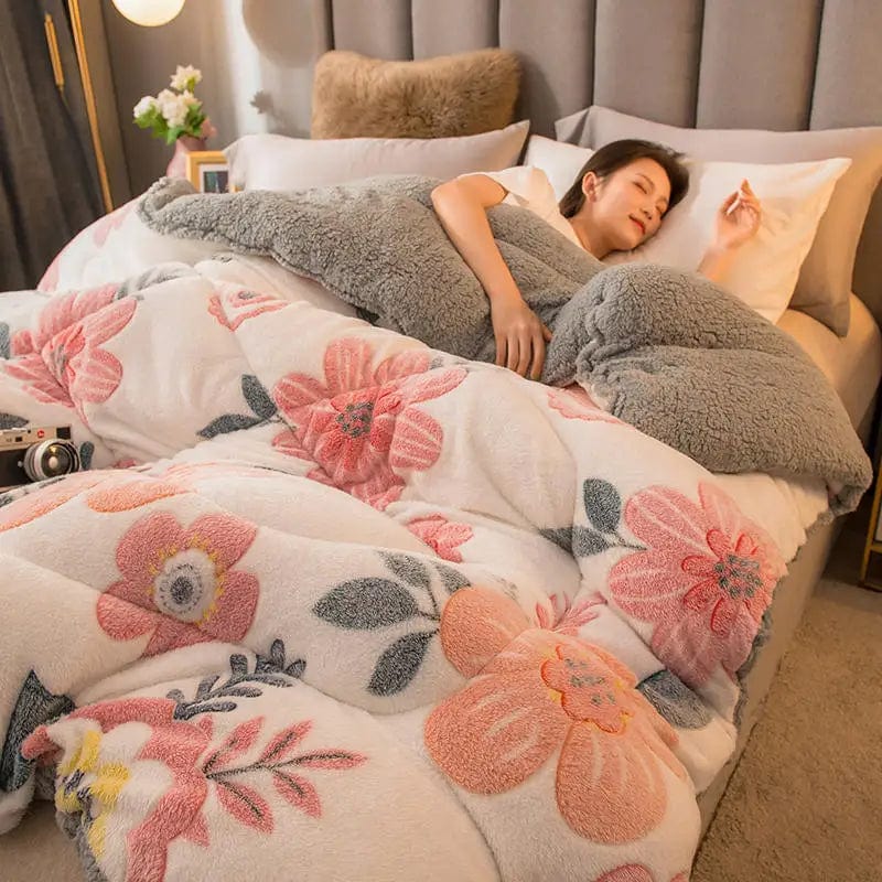 Essentialshouses Double Duvet Velvet Warm Blanket