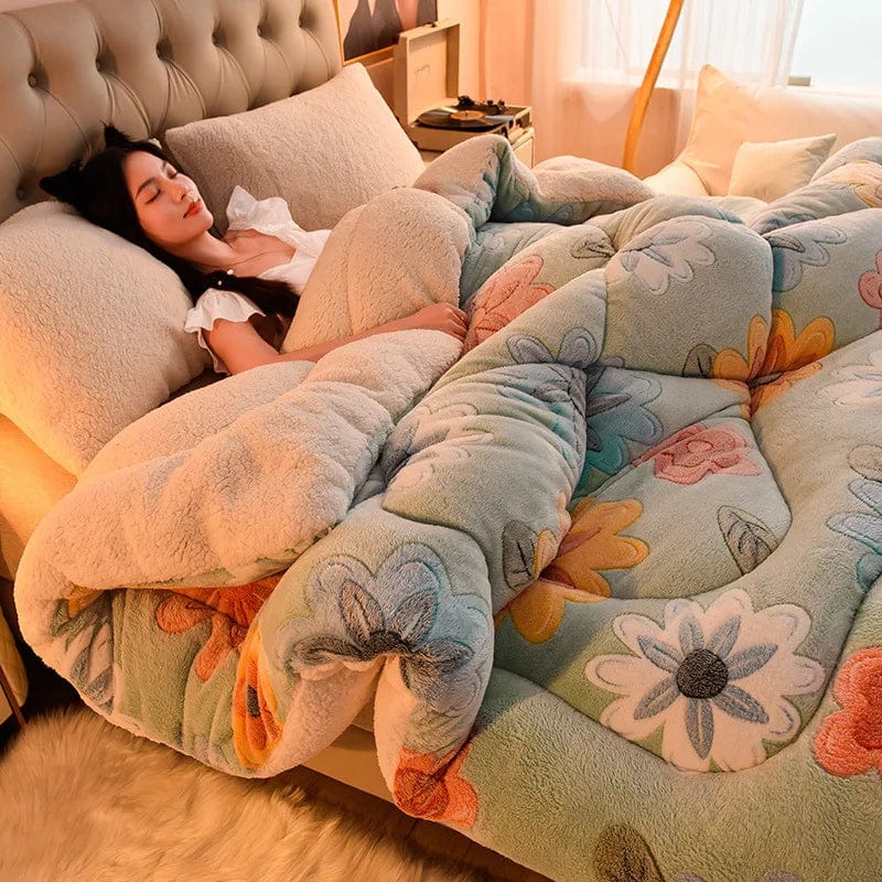 Essentialshouses Double Duvet Velvet Warm Blanket