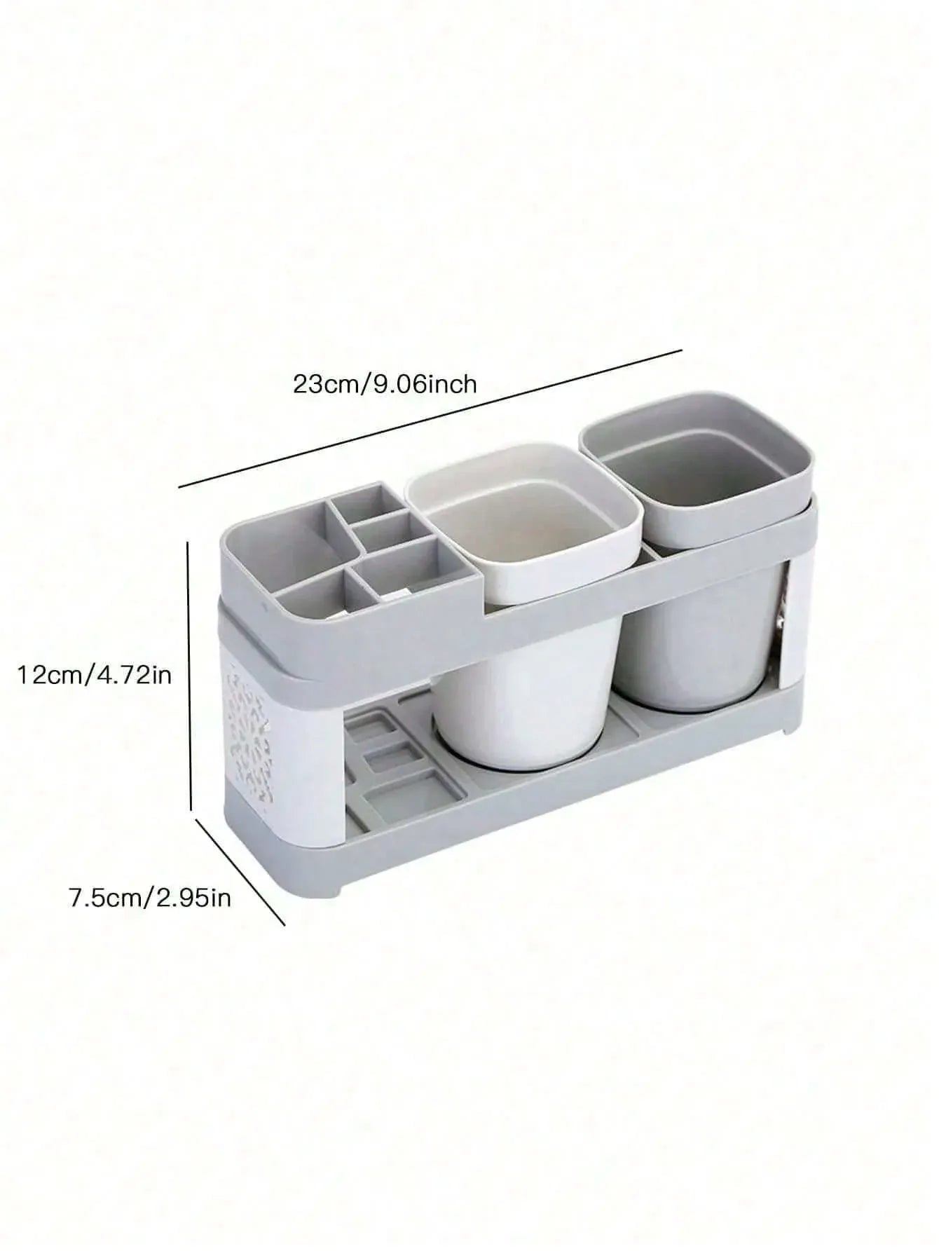 Essentialshouses double Toothbrush Holder With Gargle Cups Set, Creative Couple Home Bathroom Toothbrush Rack Cup Holder