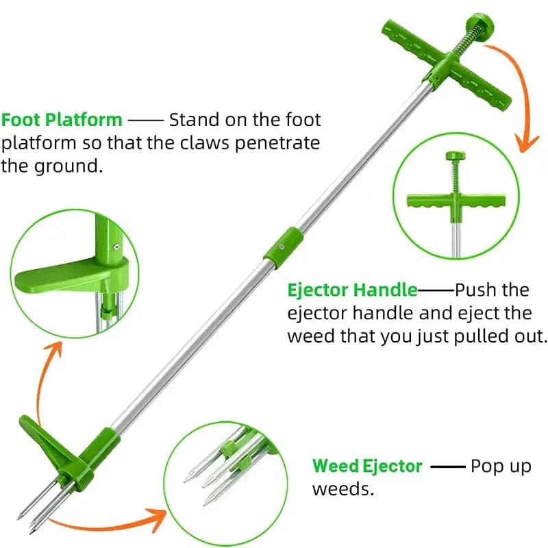 Essentialshouses Durable Long Handle Weed Remover