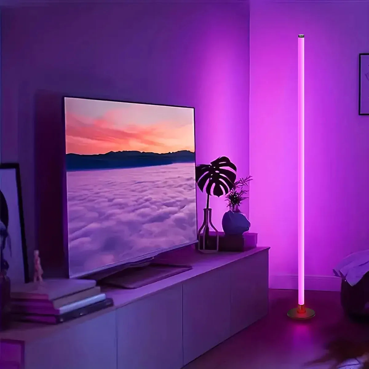 Essentialshouses EISSLOLY 1/2PCS Intelligent RGB Floor Lamp Application Control Music Synchronization Corner Lighting Timer