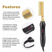 Electric Heating Hair Straightener Comb - Essentialshouses