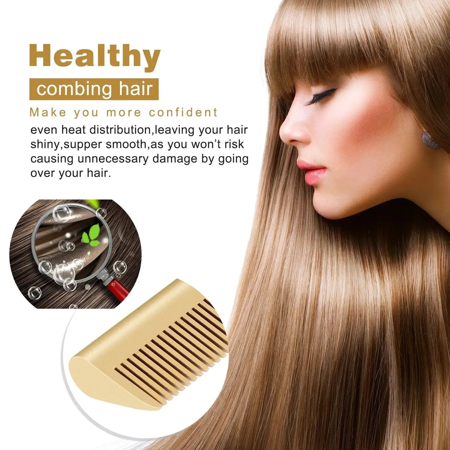 Electric Heating Hair Straightener Comb - Essentialshouses