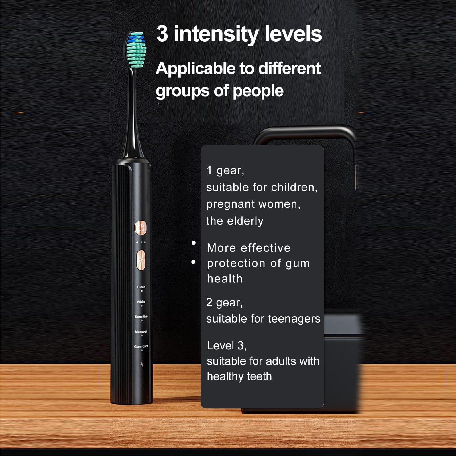 Essentialshouses Electric toothbrush 🦷 AquaSonic Black Series Ultra Whitening Toothbrush – Advanced Oral Care for a Brighter Smile