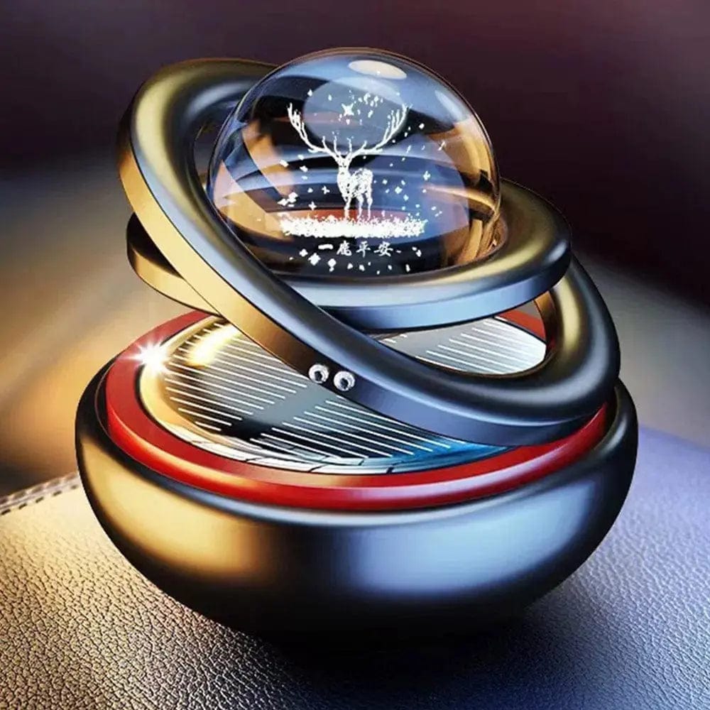 Essentialshouses Elk-black Rotating Solar Car Air Freshener