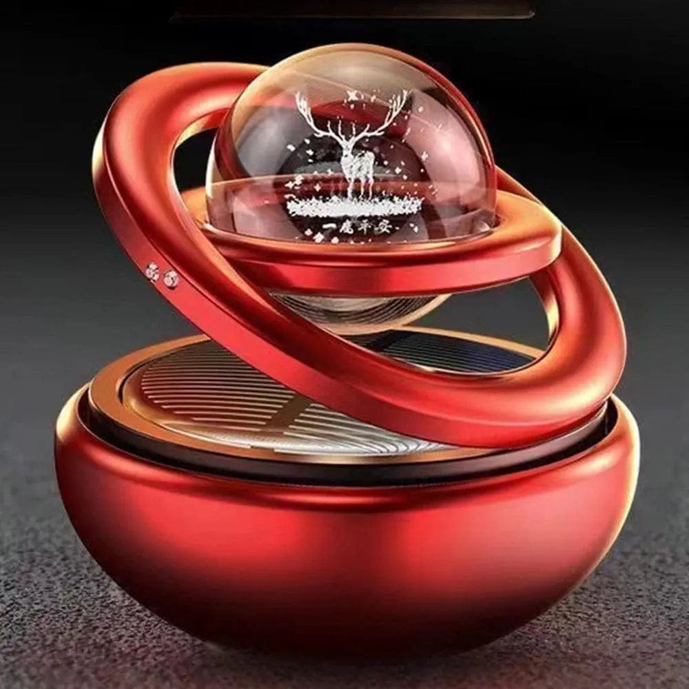 Essentialshouses Elk-red Rotating Solar Car Air Freshener