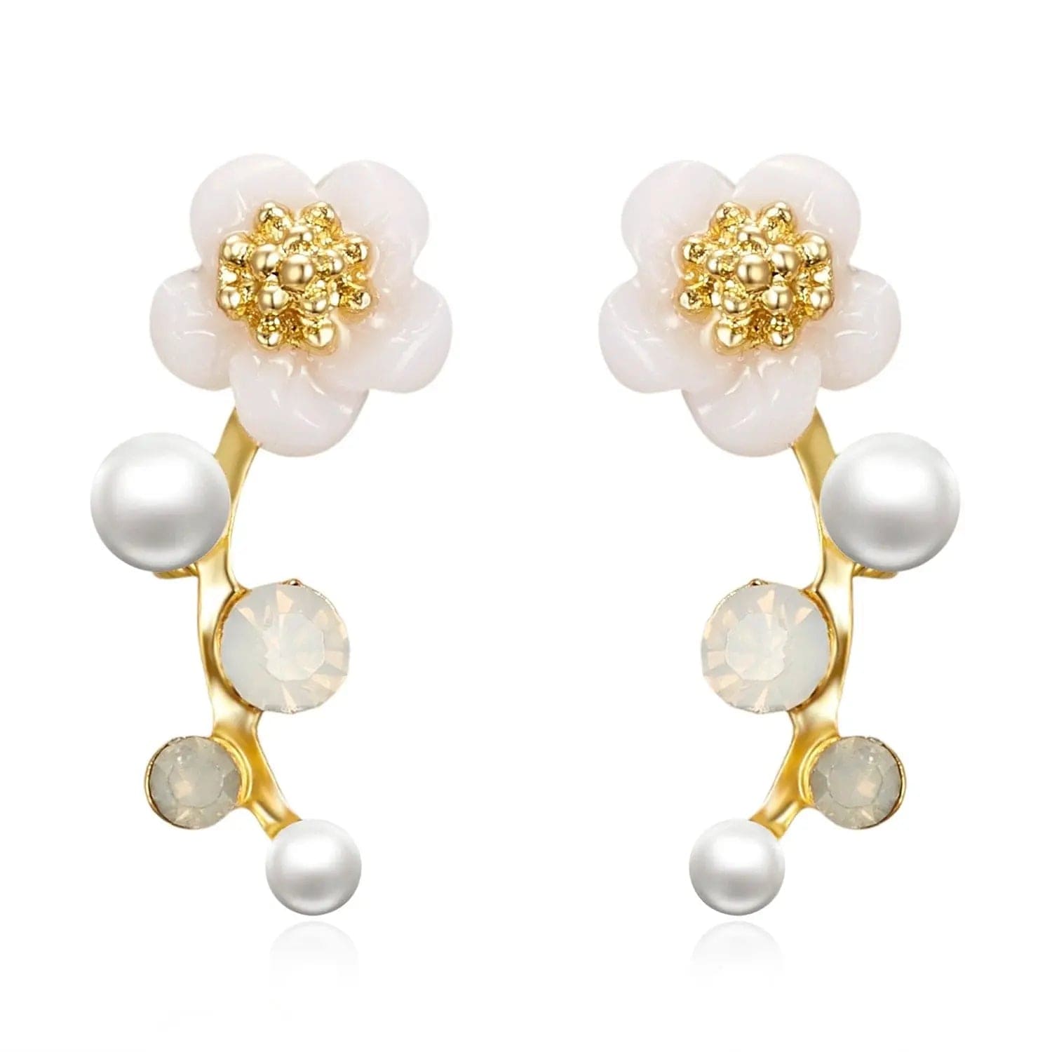Essentialshouses ER18Y0421-1 Fashion Rose Flower Stud Earrings