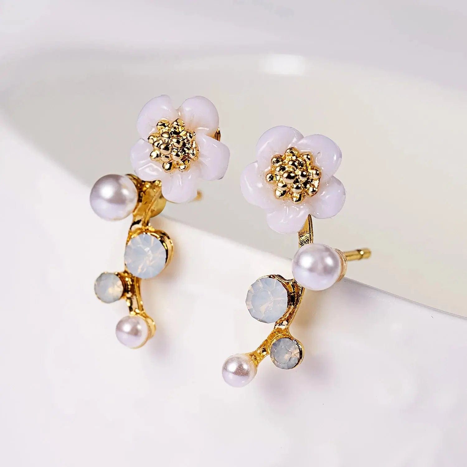Essentialshouses ER18Y0421-1 Fashion Rose Flower Stud Earrings