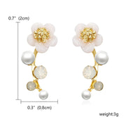 Essentialshouses ER18Y0421-1 Fashion Rose Flower Stud Earrings