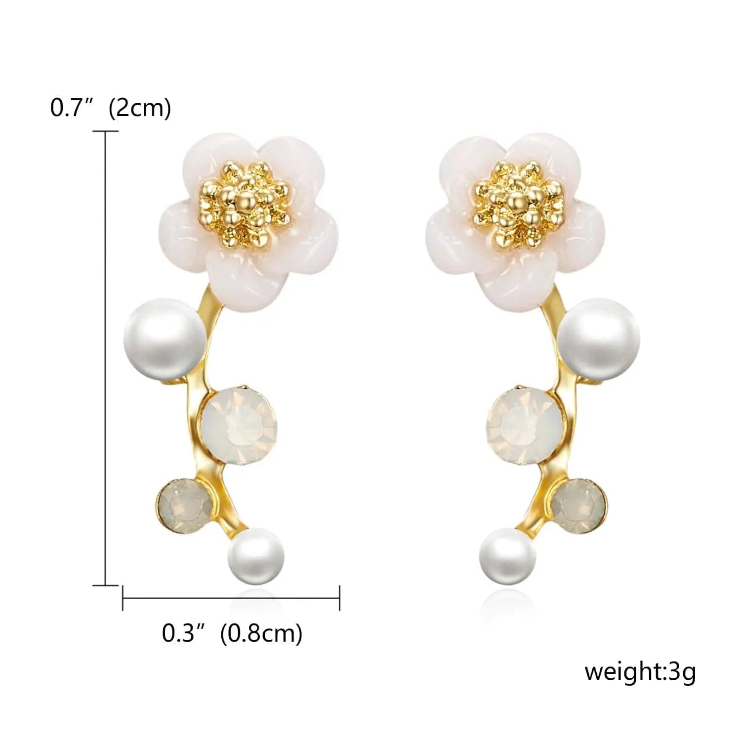 Essentialshouses ER18Y0421-1 Fashion Rose Flower Stud Earrings