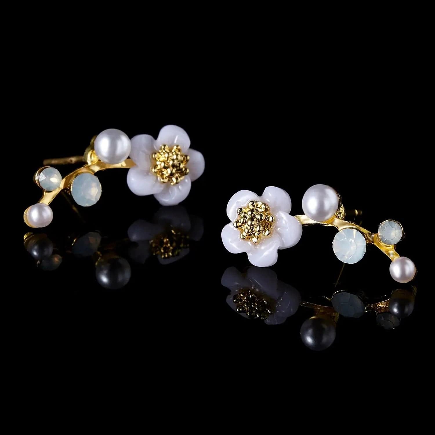 Essentialshouses ER18Y0421-1 Fashion Rose Flower Stud Earrings