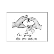 Family Custom Hands Canvas Painting - Essentialshouses